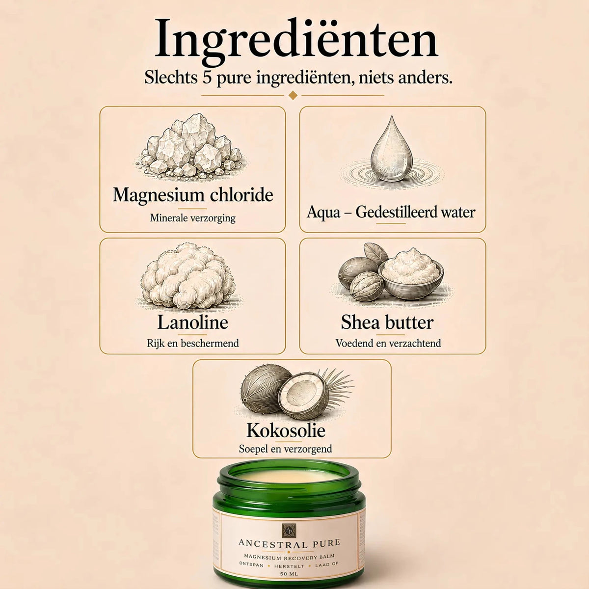 Magnesium Recovery Lotion Balm 50ml - Ancestral Pure